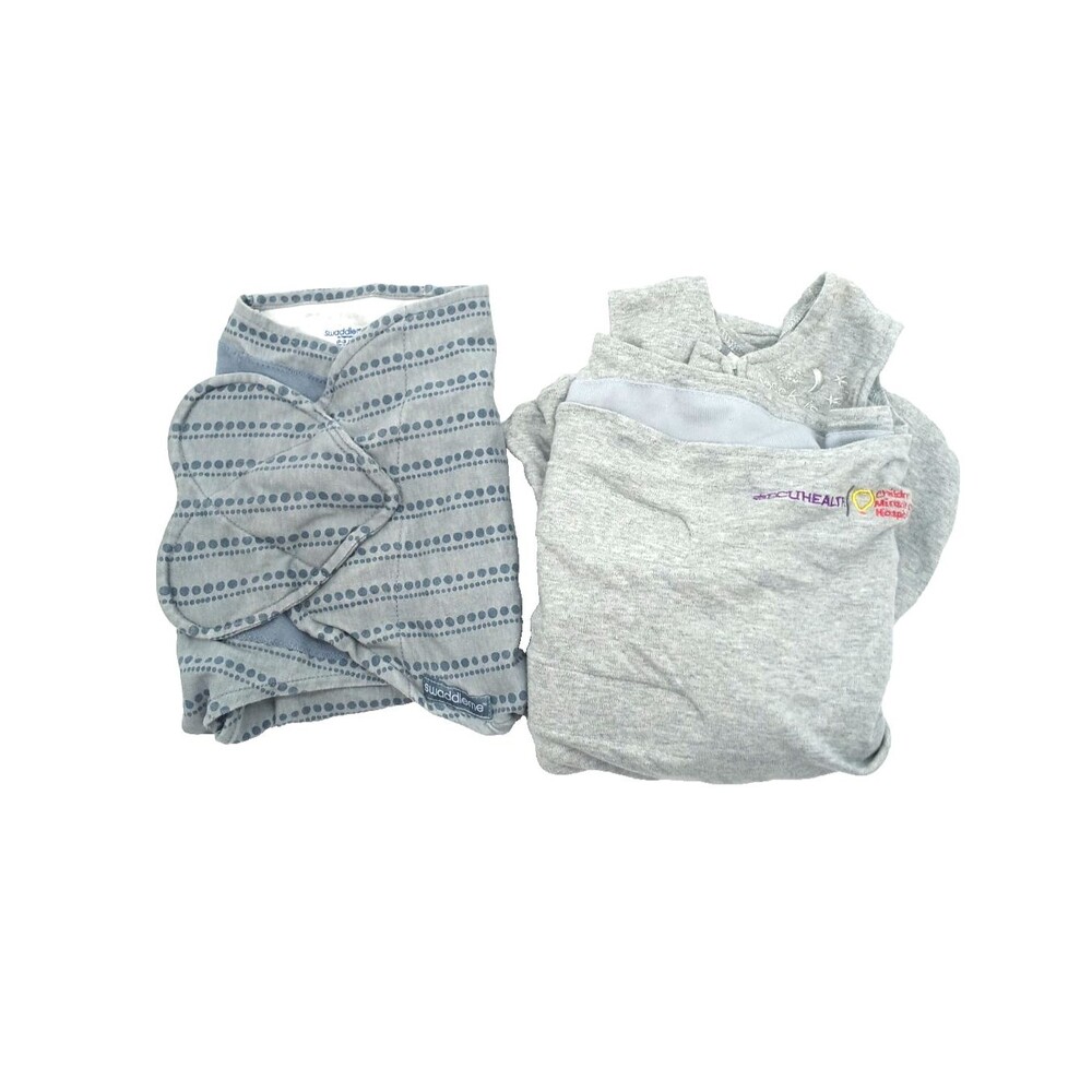 Lot of 2 Newborn Halo & Swaddleme Sleep Sacks 0-3M 100% Cotton Unisex Neutrals